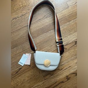 orYANY Lottie Croco Crossbody Bag in Cream NWT